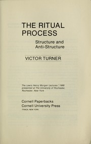 Cover of: The ritual process: structure and anti-structure