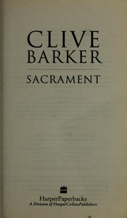 Cover of: Sacrament by Clive Barker