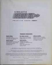Cover of: Scholastic Read XL Level 8 Practice Book