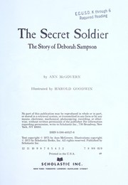 Cover of: Secret Soldier by Ann McGovern