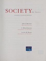 Cover of: Society: the basics, fourth Canadian edition