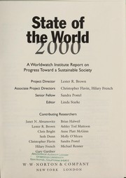 Cover of: State of the world, 2000: a Worldwatch Institute report on progress toward a sustainable society