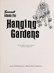 Cover of: Sunset ideas for hanging gardens