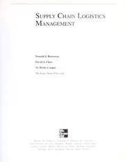 Cover of: Supply chain logistics management by Donald J. Bowersox