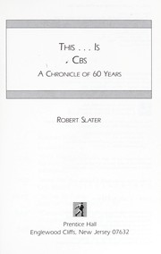 Cover of: This-- is CBS: a chronicle of 60 years