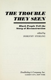 Cover of: The Trouble they seen