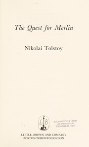 Cover of: The quest for Merlin