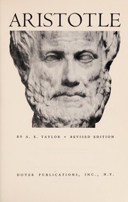 Cover of: Aristotle by A. E. Taylor