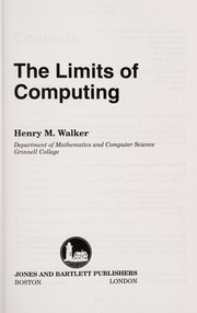 Cover of: The limits of computing