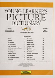 Cover of: Young learner's picture dictionary by Alison Niblo