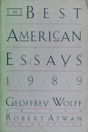 Cover of: The Best American Essays, 1989 (Best American Essays) by Geoffrey Wolff