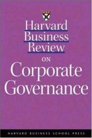 Cover of: Harvard Business Review on Corporate Strategy (Harvard Business Review Paperback Series)