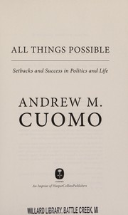 Cover of: All things possible by Andrew Mark Cuomo