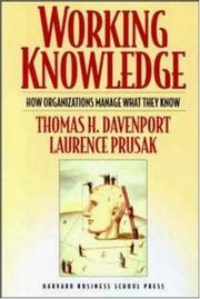 Cover of: Working Knowledge