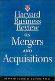 Cover of: Harvard Business Review on Mergers & Acquisitions by Dennis Carey, Robert J. Aiello, Michael D. Watkins, Robert G. Eccles, Alfred Rappaport