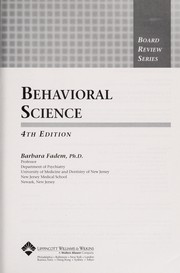 Cover of: Behavioral science