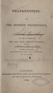 Cover of: Frankenstein: Or, The Modern Prometheus