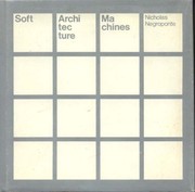 Cover of: Soft architecture machines.