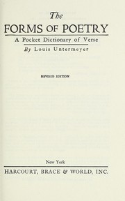 Cover of: The forms of poetry: a pocket dictionary of verse