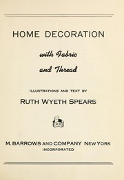 Cover of: Home decoration with fabric and thread