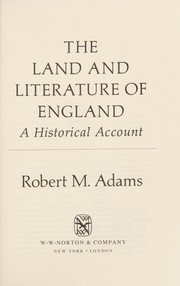 Cover of: The land and literature of England: a historical account