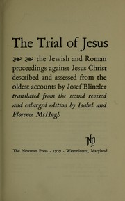 The trial of Jesus by Josef Blinzler