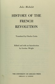 History of the French Revolution by Jules Michelet