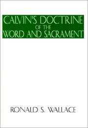 Cover of: Calvin¹s Doctrine of the Word and Sacrament