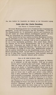 Emile Littré über Charles Daremberg by Henry E. Sigerist