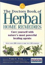 Cover of: The Doctors Book of Herbal Home Remedies: Cure Yourself with Nature's Most Powerful Healing Agents