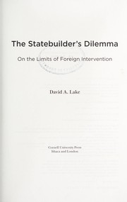 Cover of: The statebuilder's dilemma