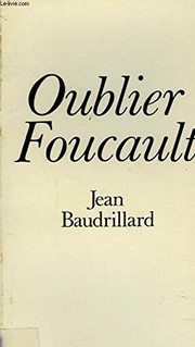 Cover of: Oublier Foucault