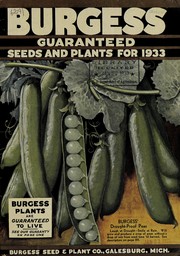 Cover of: Burgess guaranteed seeds and plants for 1933