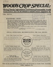 Cover of: Wood's crop special: [November 5], 1932 : giving timely information and prices of seasonable seeds