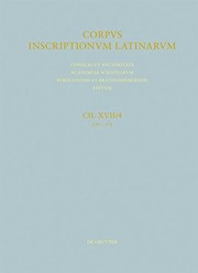 Cover of: Miliaria Provinciae Dalmatiae (Corpus Inscriptionum Latimarum) (Latin Edition)