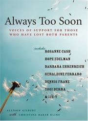 Cover of: Always Too Soon: Voices of Support for Those Who Have Lost Both Parents