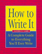 How to Write It by Sandra E. Lamb
