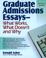 Cover of: Graduate Admissions Essays