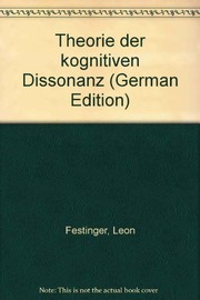 Cover of: Theorie der kognitiven Dissonanz