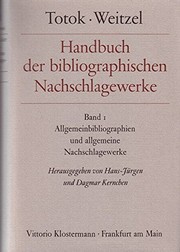Handbuch der bibliographischen Nachschlagewerke by Wilhelm Totok