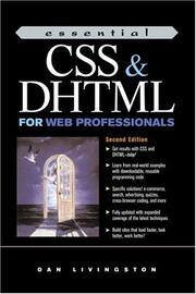 Essential CSS & DHTML for web professionals