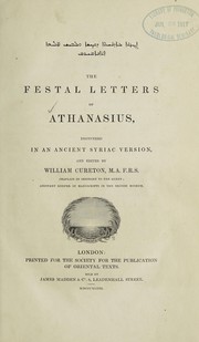 Cover of: The festal letters of Athanasius