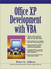 Cover of: Office XP development with VBA