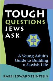 Cover of: Tough Questions Jews Ask by Edward Feinstein