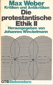 Cover of: Die protestantische Ethik by Max Weber