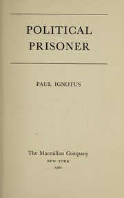 Cover of: Political prisoner