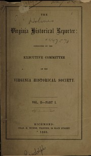 The Virginia historical reporter by Charles H. Wynne