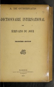 Cover of: Dictionnaire international des écrivains du jour