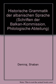 Cover of: Historische Grammatik der albanischen Sprache