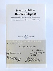 Cover of: Die Teufelspakt: die deutsch-russischen Beziehungen vom Ersten zum Zweiten Weltkrieg